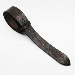 Wechselgürtel 4 cm "Feder" braun 