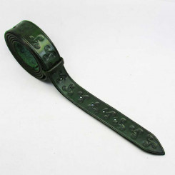 Wechselgürtel 4 cm "Triskelen" Dunkelgrün 