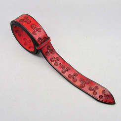 Wechselgürtel 4 cm "Triskelen" Dunkelrot 