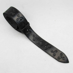 Wechselgürtel 4 cm "Triskelen" Schwarz 