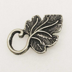 Zierniete "Blatt" Altnickel