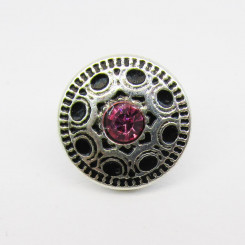 Zierniete "Freya" klein Silberoptik- Rosa