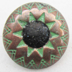 Zierniete "Babylonian Star" Altkupfer - schwarz