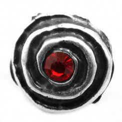 Zierniete "Spirale" Altsilber-rot