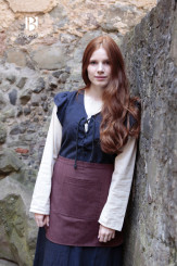 Frauengewand Agga mit Schürze, Blau M