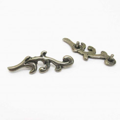 Große Zierniete "Floral-Rahmen2" Alteisen