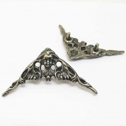 Große Zierniete "Floral-Rahmenecke" Alteisen