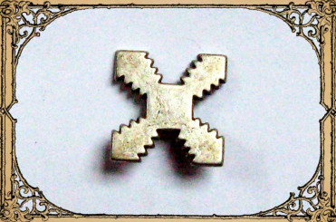 Zierniete "X" Altnickel