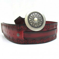 Gürtel "Ranke", Rot/Schwarz 