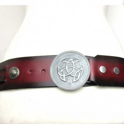 Gürtel "Triquertas", Rot-schwarz 