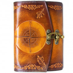 Buchhülle A6, geprägt, Windrose 