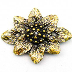 Buckle "Bluete" Altmessing