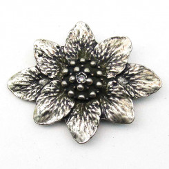 Buckle "Bluete" Altnickel