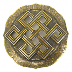 Buckle "Flechtknoten" Altmessing