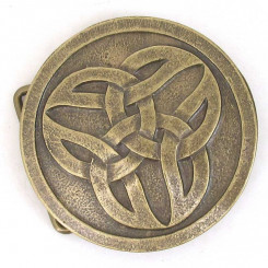 Buckle "Kreisknoten" Altmessing