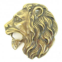 Buckle "Löwenkopf" Altmessing