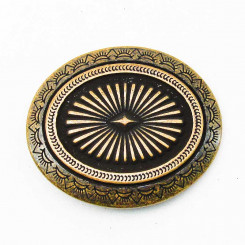 Buckle "Ornament Oval" Altmessing