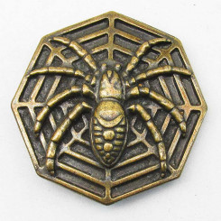 Buckle "Spinne" Altmessing