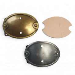 Lederbuckle Blanko Altmessing