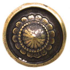 Zierniete "Rundschild" Altmessing