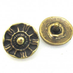 Zierniete "Rosette" Altmessing