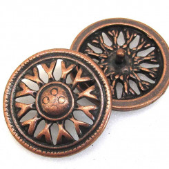 Zierniete "Rad" Altkupfer