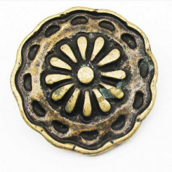 Zierniete "Rosette" Altmessing