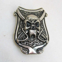 Zierniete "Piratenschild" Altnickel