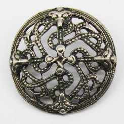 Zierniete "Kreisornament" Altnickel