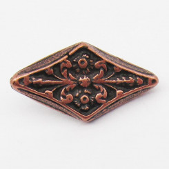 Zierniete "Ornament Raute" Altkupfer