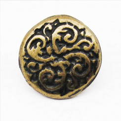 Zierniete "Mini Floral" Altmessing