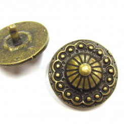 Zierniete "Rosette" Altmessing
