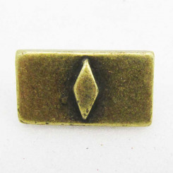 Zierniete "kleines Karo" Altmessing