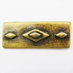 Zierniete "Karo groß" Altmessing