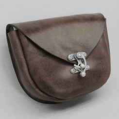 D-Tasche braun mit Hakenschließe 