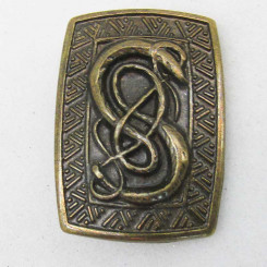 Zierniete "Midgardschlange" Altmessing