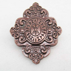 Zierniete "Runenkreuz" Altkupfer