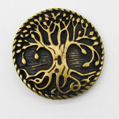 Zierniete "Baum des Lebens" Altmessing