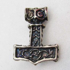 Zierniete "Thorshammer eckig" Altnickel