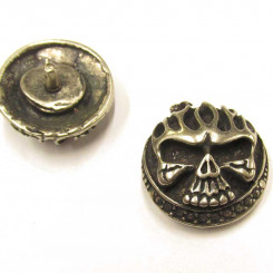 Zierniete "Skull 3" Altnickel