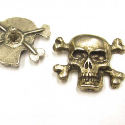 Zierniete "Skull 4" Altnickel