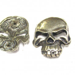 Zierniete "Skull 9" Altsilber