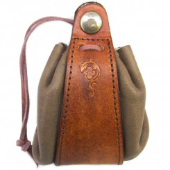 Lederbeutel Ranke, Braun-Hellbraun 