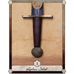 Dolch Typ I Langdolch Stahl | Dunkelbraun | Stahloptik