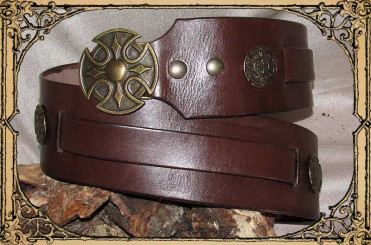 Gürtel "Kreuz der Kelten", Braun 