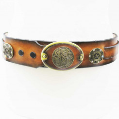 Gürtel "Sternenring", Gelbbraun 