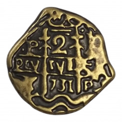 Spanische Escudos Altgoldoptik 