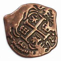 Spanische Escudos Altkupferoptik 