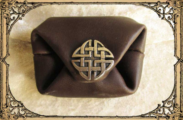 Faltgeldbörse Kreuzknoten, klein Braun