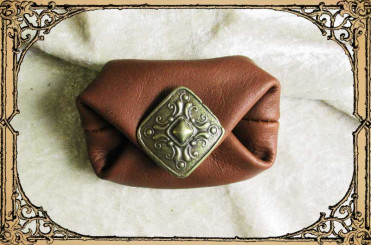 Faltgeldbörse Ornament Square , klein Kastanie